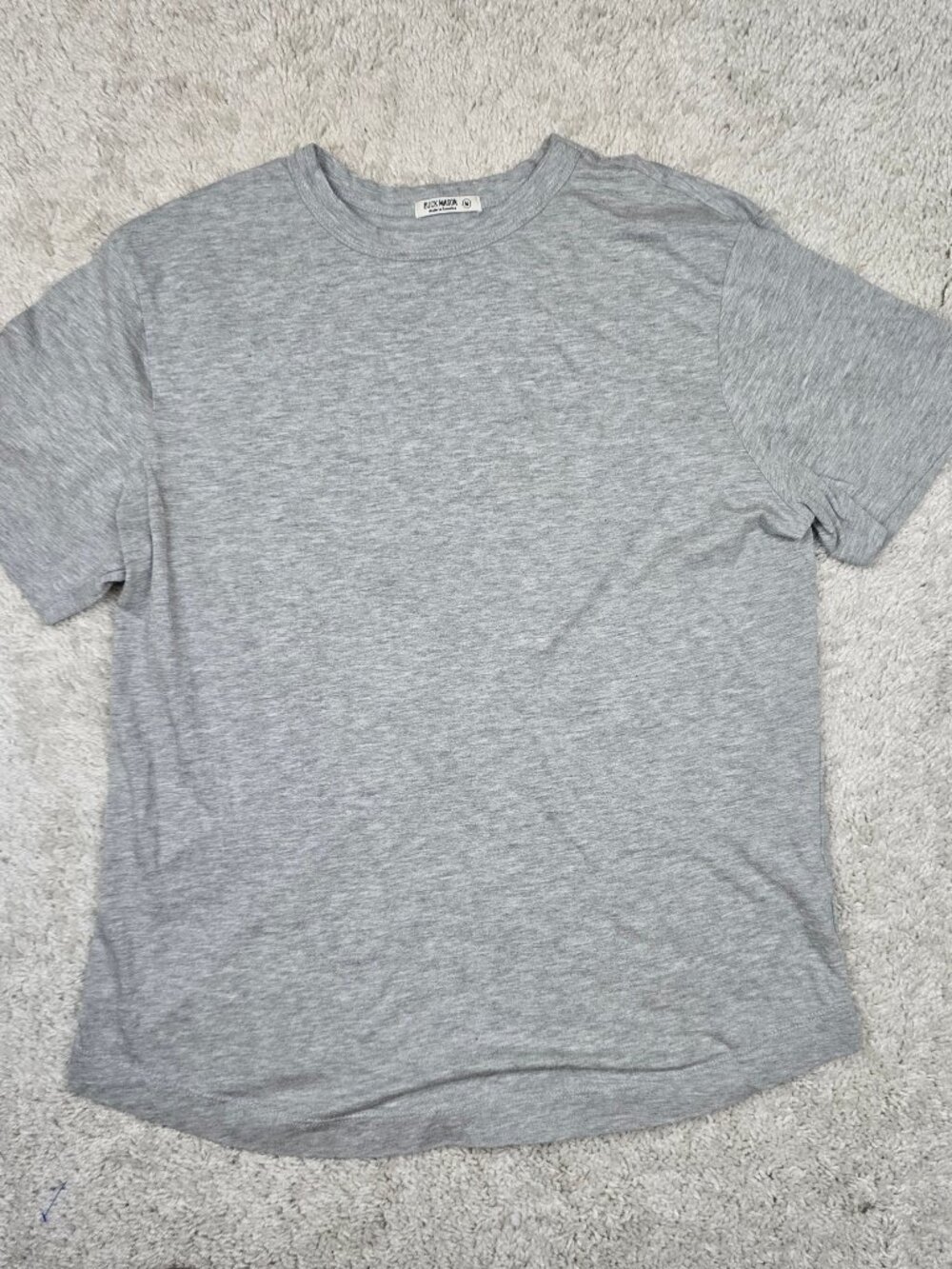 Buck Mason Men’s Heather Grey Cotton Shirt Size Medium M Los Angelas USA Casual